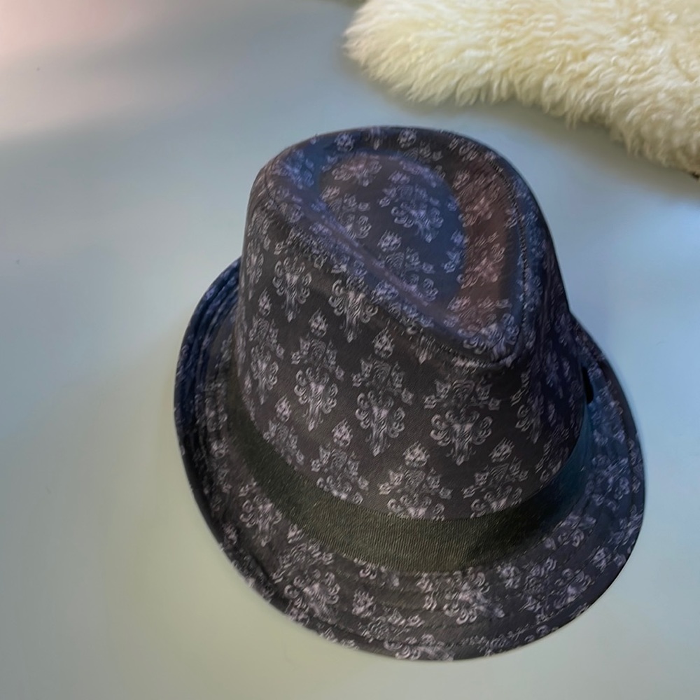 Disney parks haunted mansion fedora hat with wall paper print